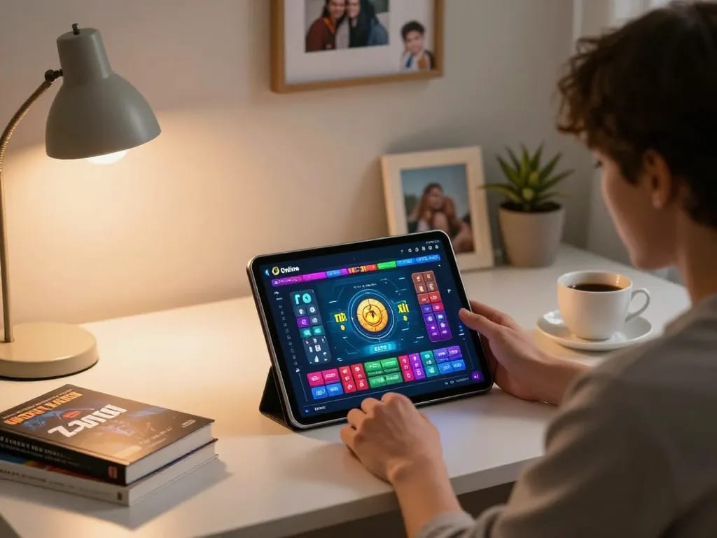 Engaging in online Game tài xỉu with a focus on strategy at home.