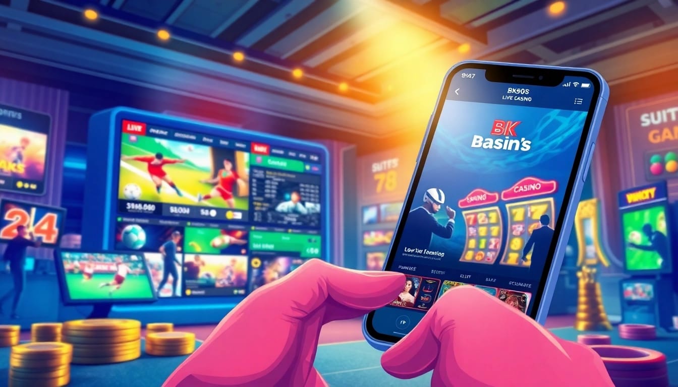 Online gaming experience on bk860s.com showcasing sports betting and casino games with engaging interface.