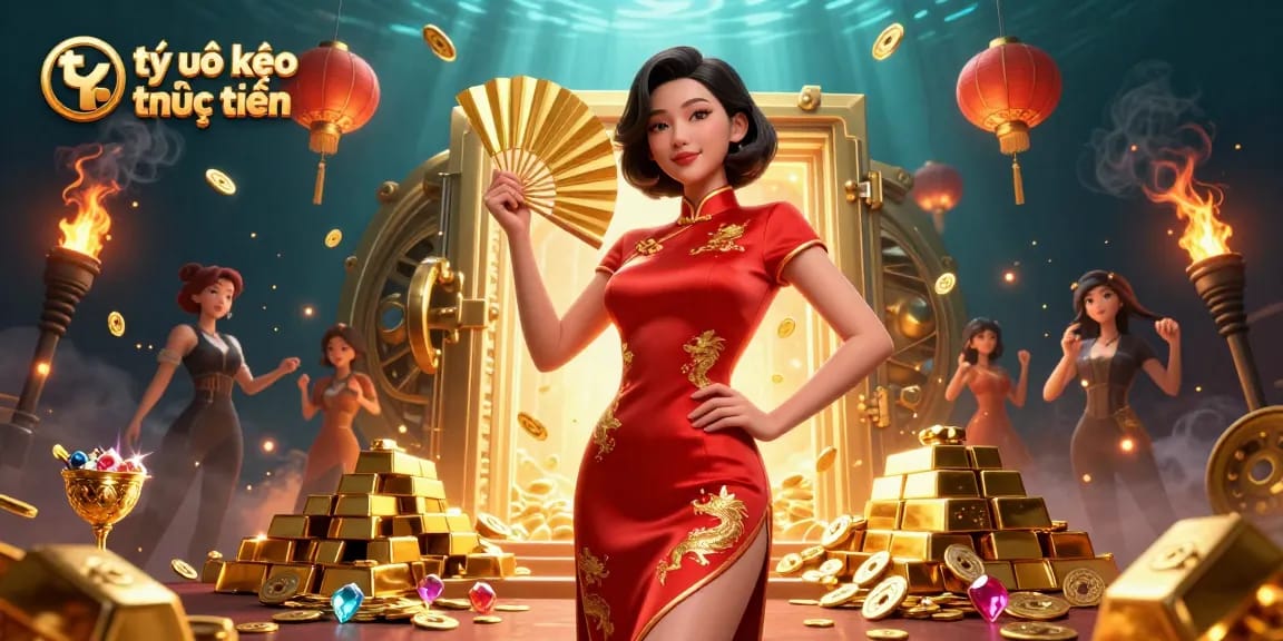 Engage with tỷ lệ kèo trực tuyến through a thrilling casino scene featuring golden treasures and vibrant visuals.