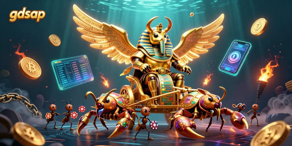 Join the gdsap adventure at cartoon casinos with a glowing scarab beetle and scorpions!