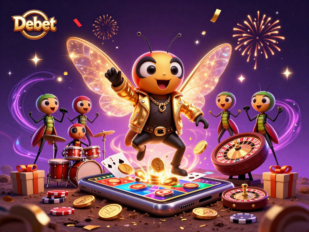 Debet's immersive casino experience comes alive with vibrant visuals and dynamic game elements.