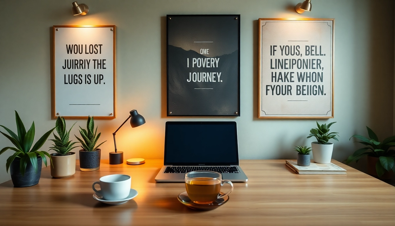 Inspirational workspace for an innerpreneur reflecting personal growth and creativity.