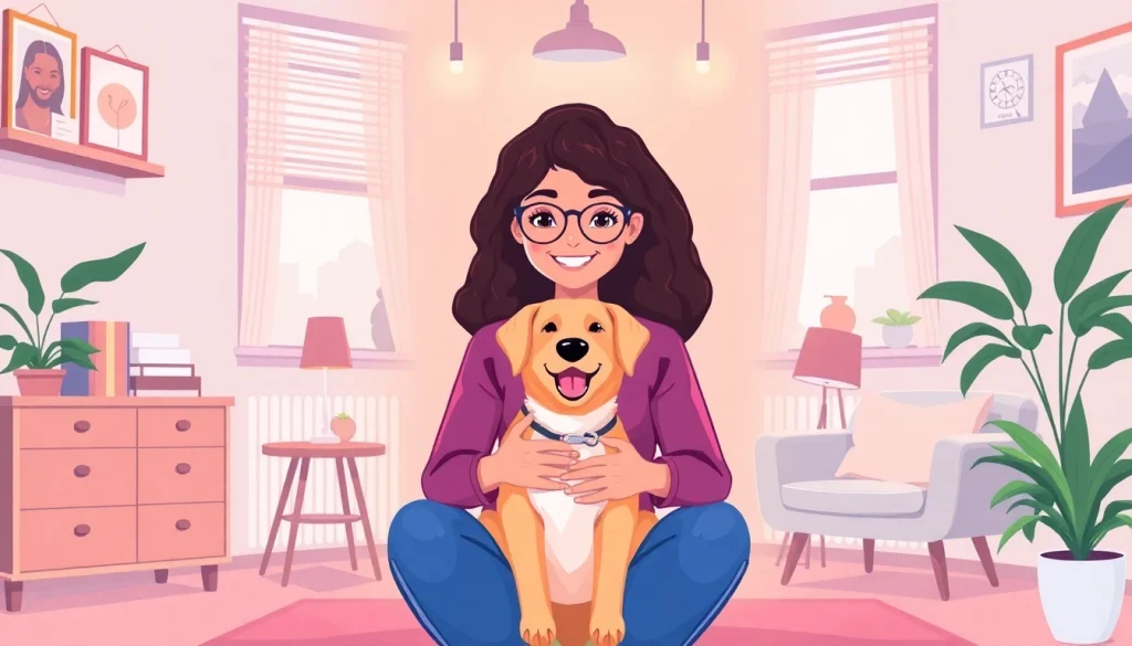 Clinical Psychologist Sydney providing a supportive environment with a therapy dog for clients.