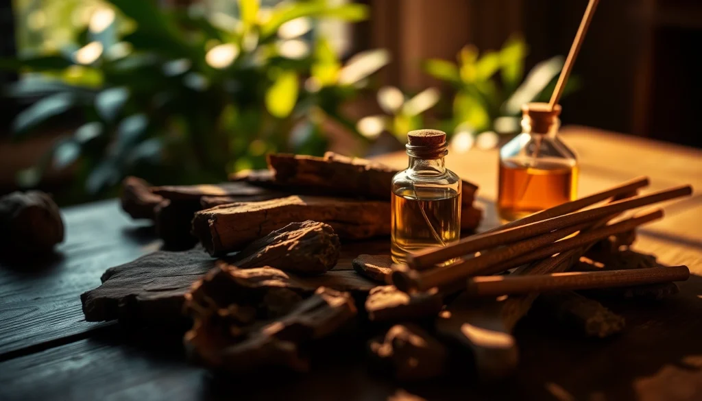 Explore the exquisite oud wood and essential oils in a luxurious setting.