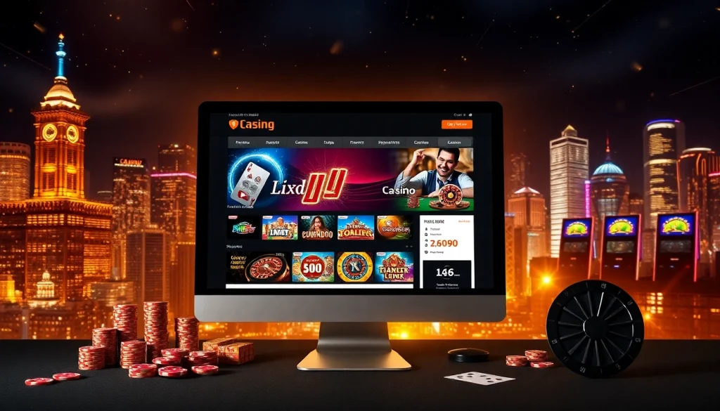 Experience the thrill of online gaming at https://five88v.net with vibrant casino elements and professional ambiance.