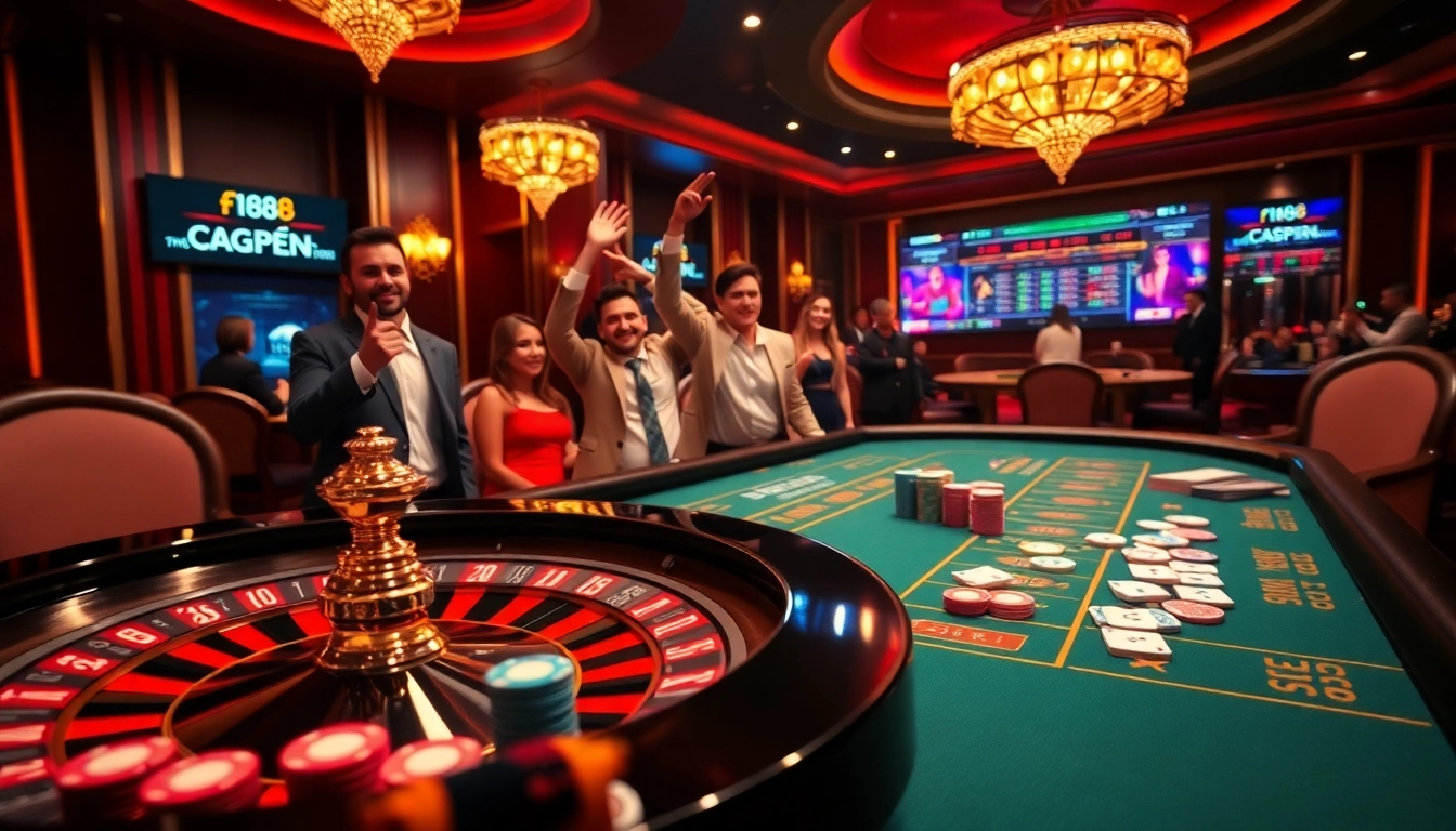 House edge at Nhà cái f168 on a dynamic casino table with players enjoying cards and chips.