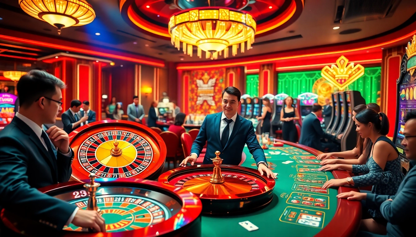 Experience the excitement of gambling at jun88 phiên bản 2, featuring vibrant casino games and players.