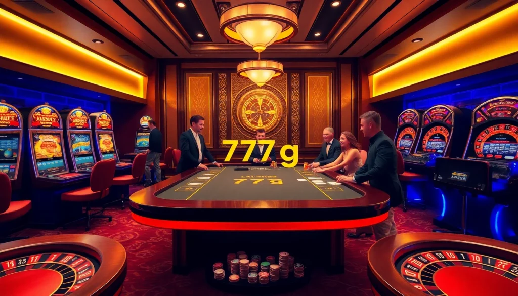 Experience excitement with the 777g App at a luxurious casino table.