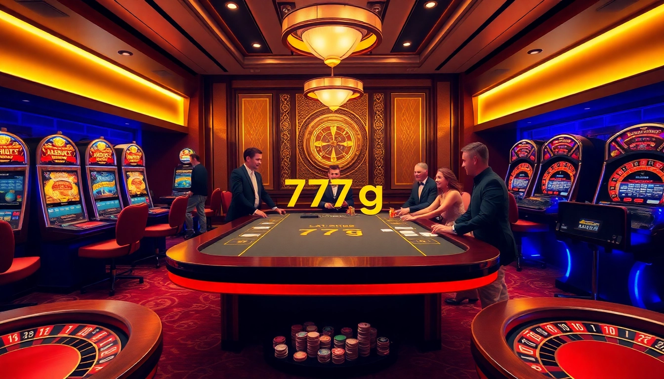Experience excitement with the 777g App at a luxurious casino table.