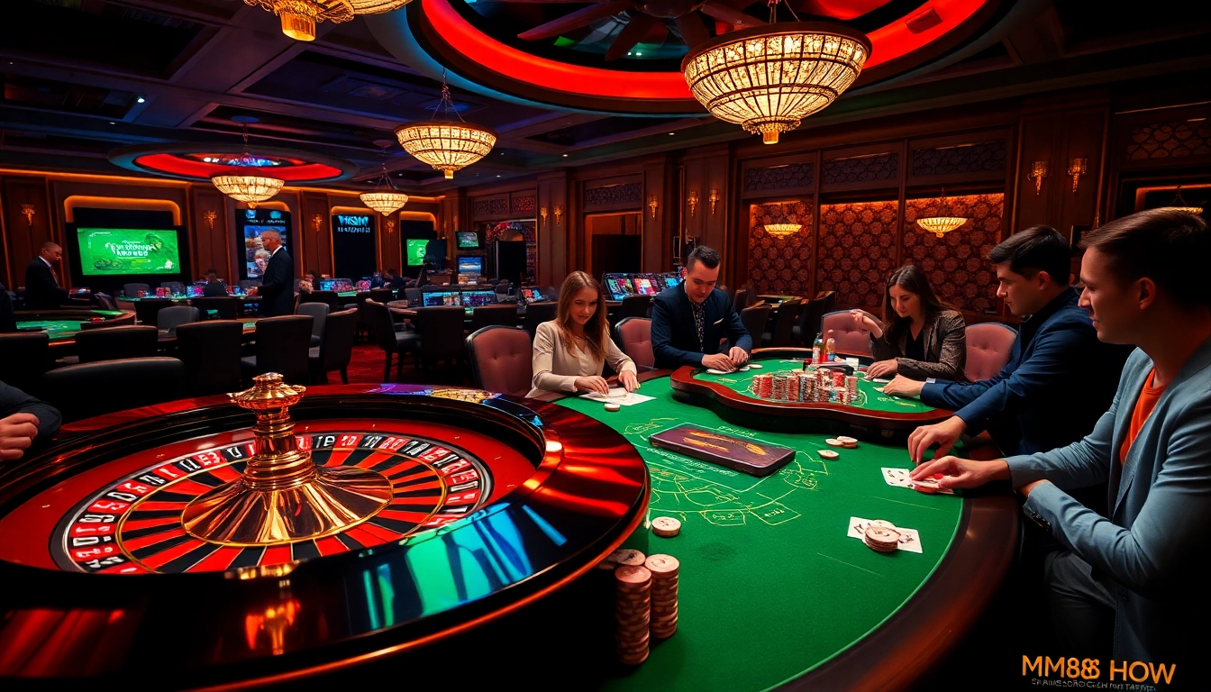 Experience MM88 HOW through thrilling casino gaming with elegant tables and engaged players.