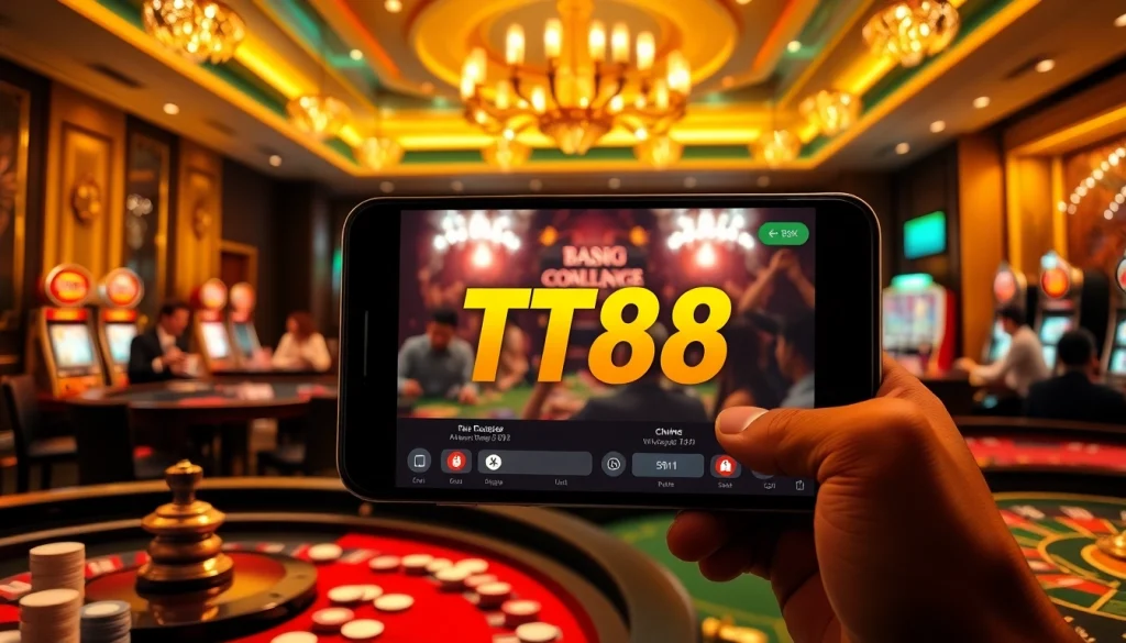 Players engaging at a casino table, experiencing excitement with TT88 promotions.