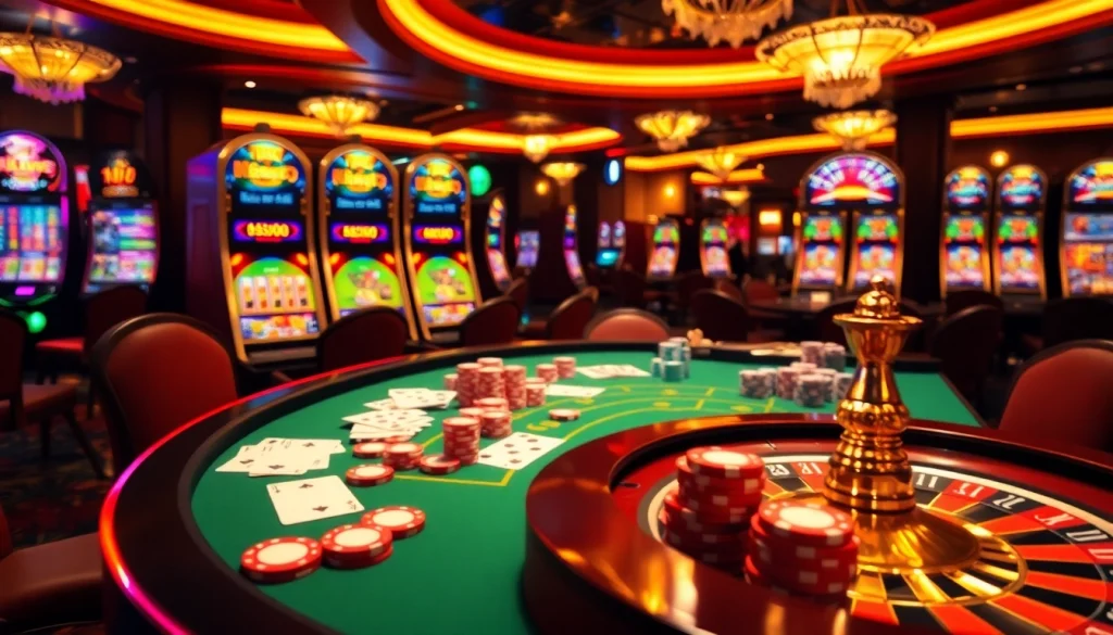 Engaging with Neo79 at a luxurious casino table surrounded by exciting gaming action.