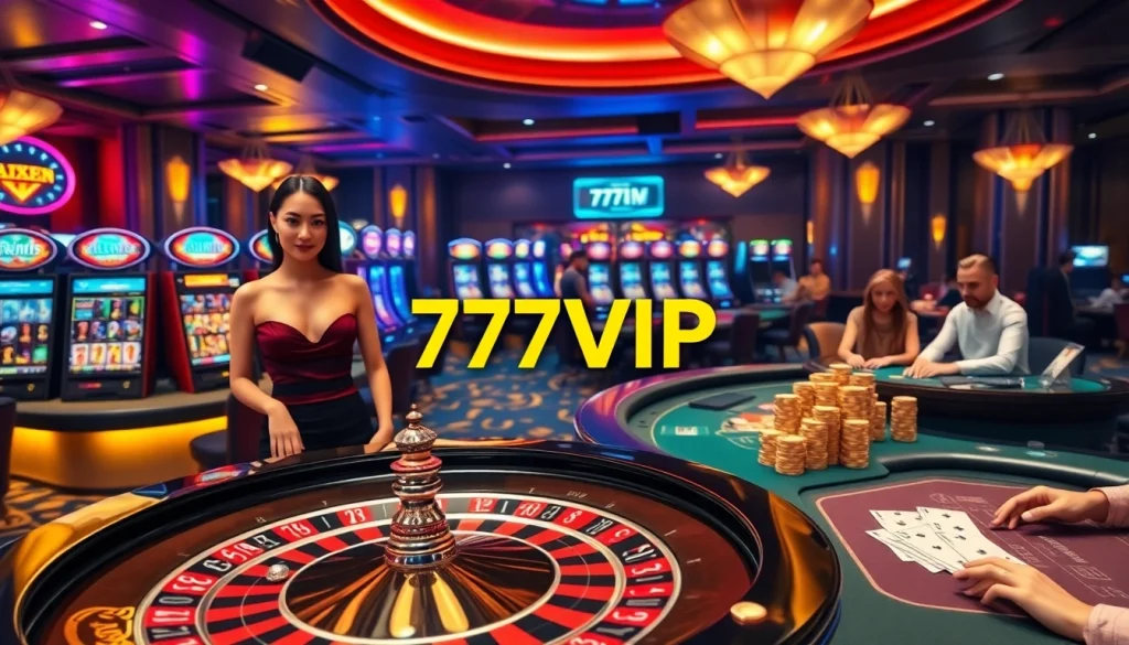 Experience the thrill at 777VIP casino with vibrant games and luxurious atmosphere.
