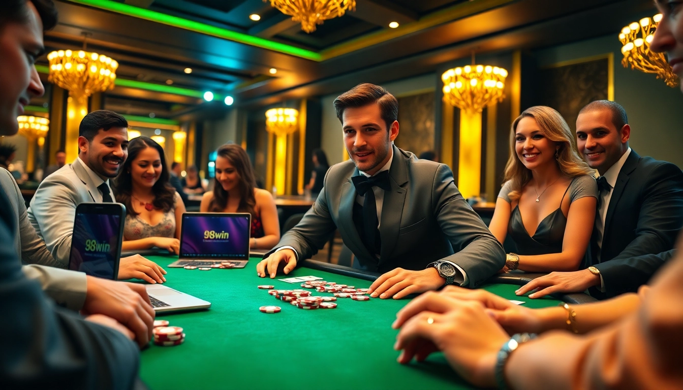 Experience the excitement of gambling at https://98win.exposed/ with vibrant poker tables and lively players.
