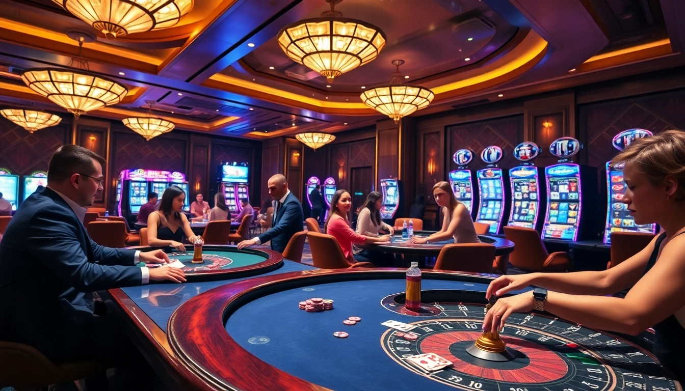 Engage in thrilling play at https://lu88.us.org/ with vibrant casino settings featuring poker games and slot machines.