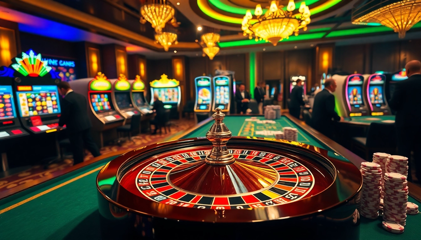 Casino excitement with players enjoying games at Red88vip, showcasing luxury and thrills.