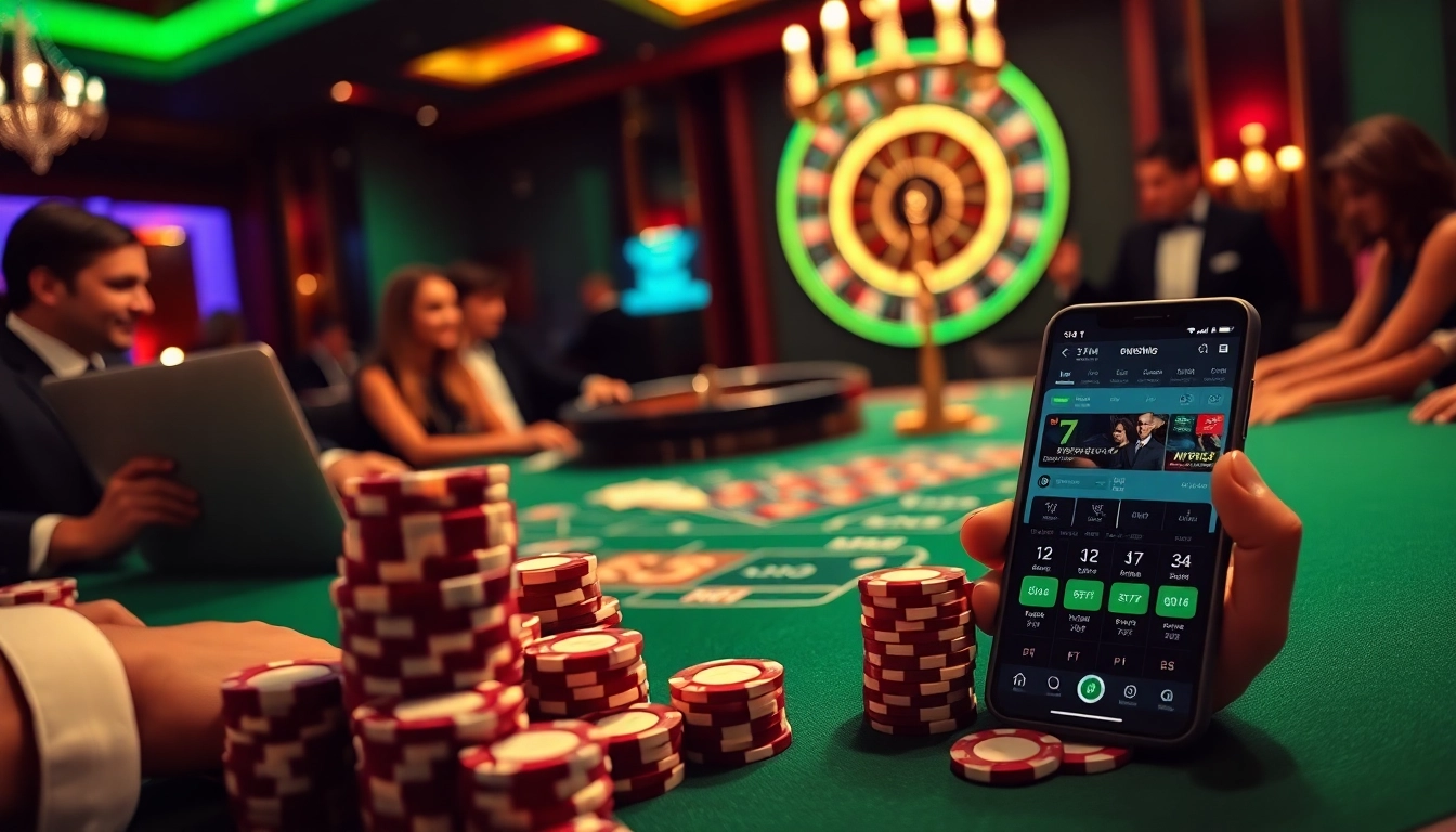 Experience 7m betting action at a luxurious casino table with poker chips and cards.
