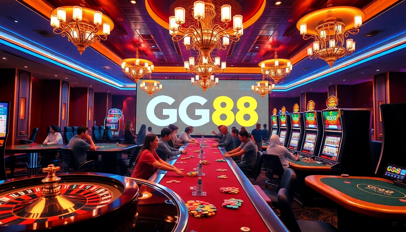 Experience exciting casino games with GG88's vibrant and engaging gambling atmosphere.