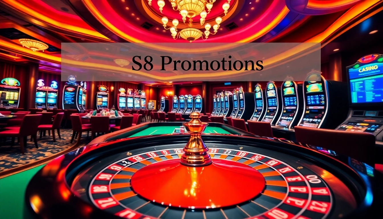 S8 casino excitement with vibrant roulette and poker elements highlighting luxury gaming