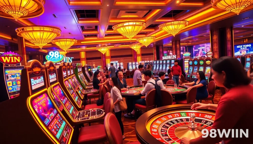 Experience the thrill of winning at 98WIN with engaging casino games and vibrant atmosphere.