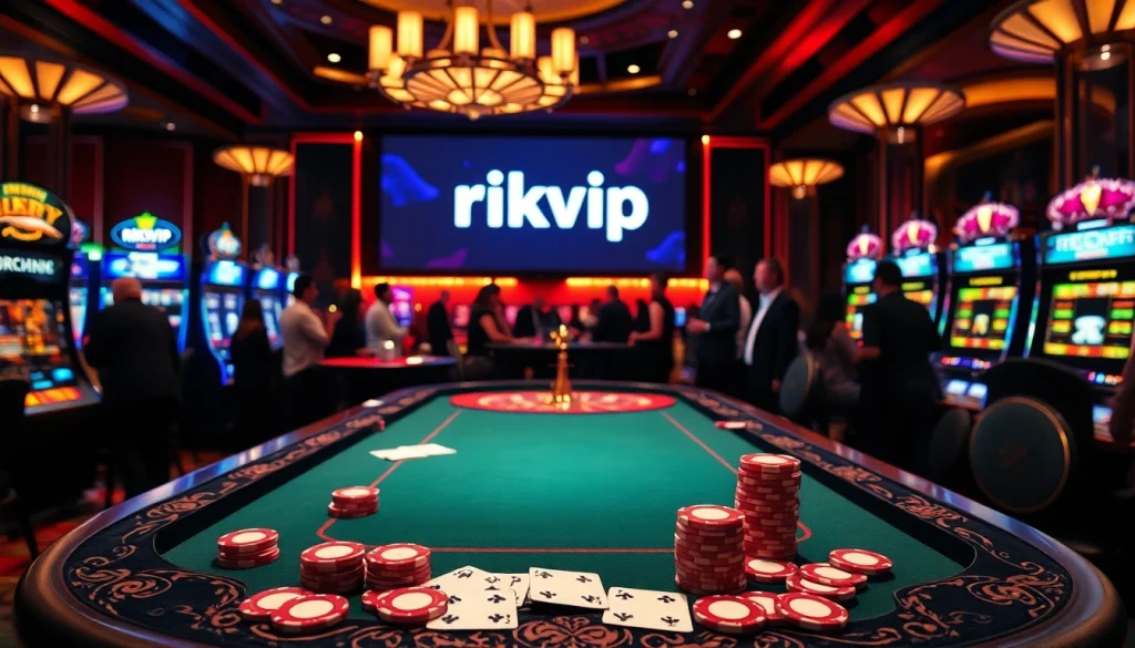 Experience thrilling gameplay with the rikvip platform at a high-stakes casino table.