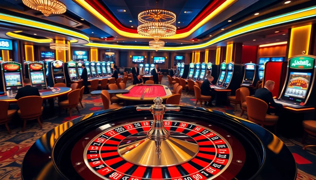 Engage in thrilling gambling experiences at luck88 with casino tables and lively players.