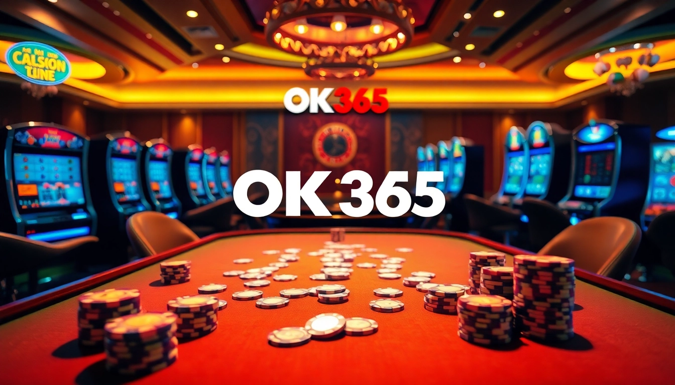 Experience thrilling gambling moments at OK 365's luxurious casino tables.
