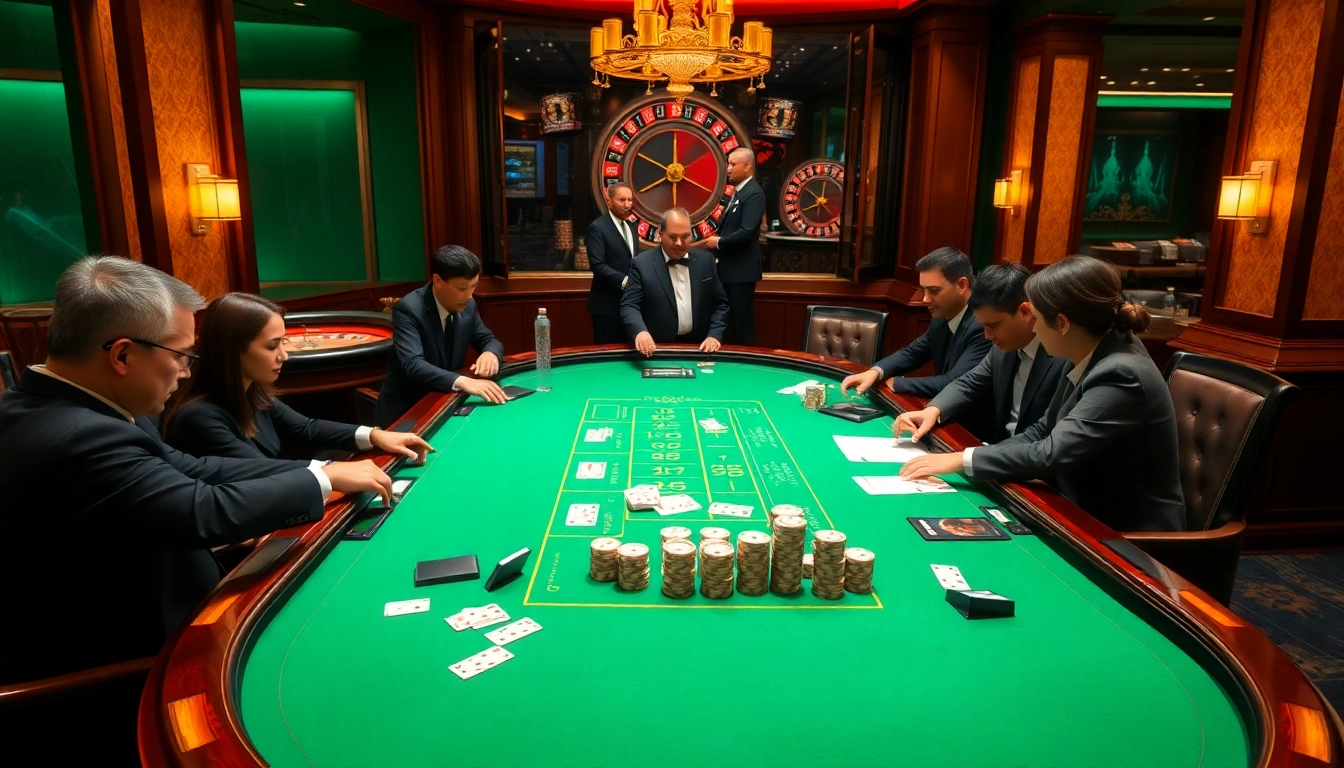 Players strategize at an elegant blackjack table while experiencing the thrill of TR88 gaming.