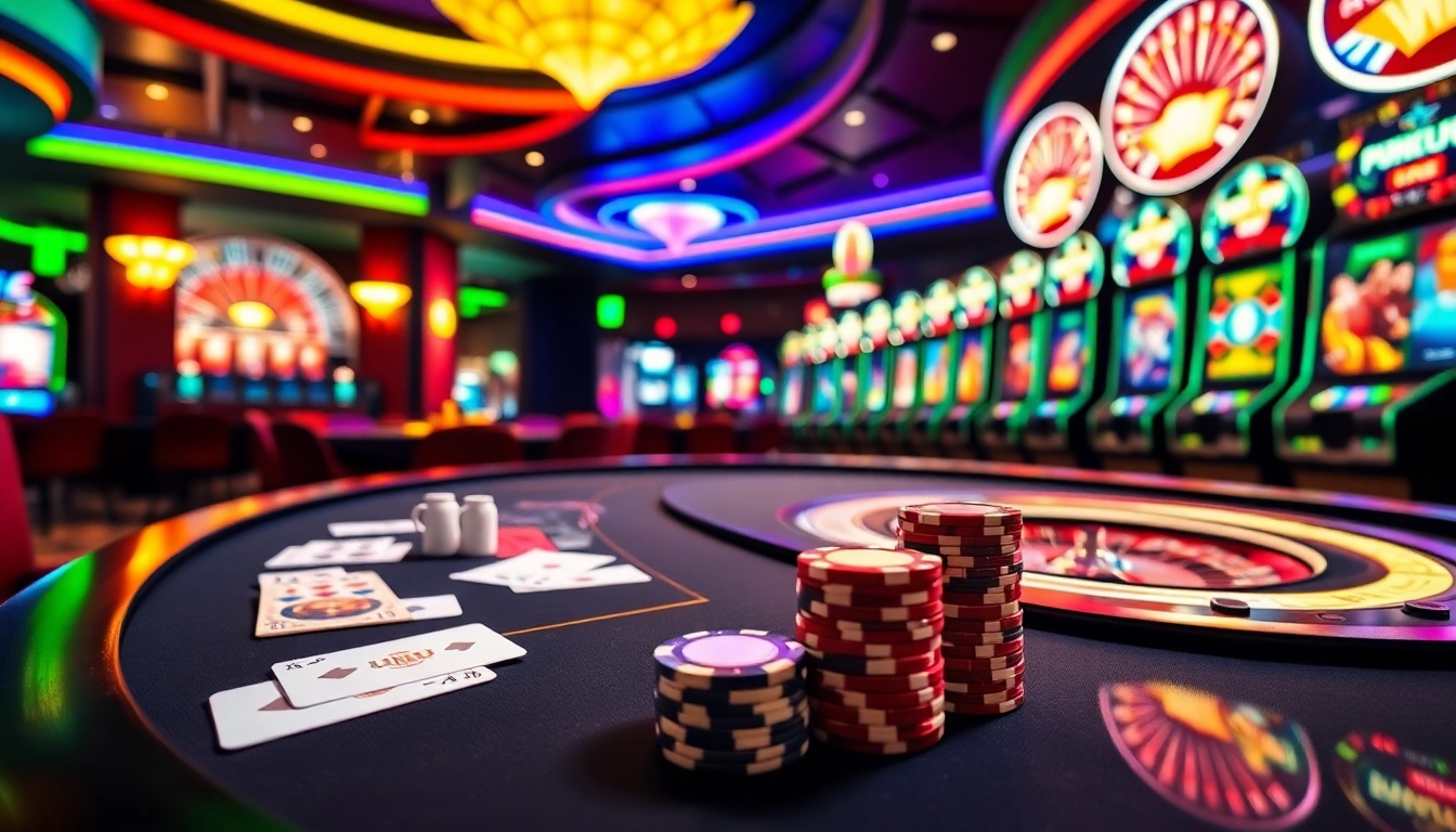 Experience the thrill of HB88 with vibrant casino games featuring poker chips and roulette.