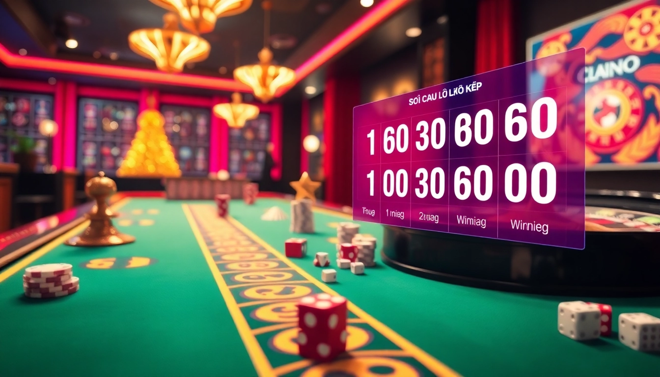 Experience the thrill of soi cầu lô kép at an elegant casino table with dynamic action.