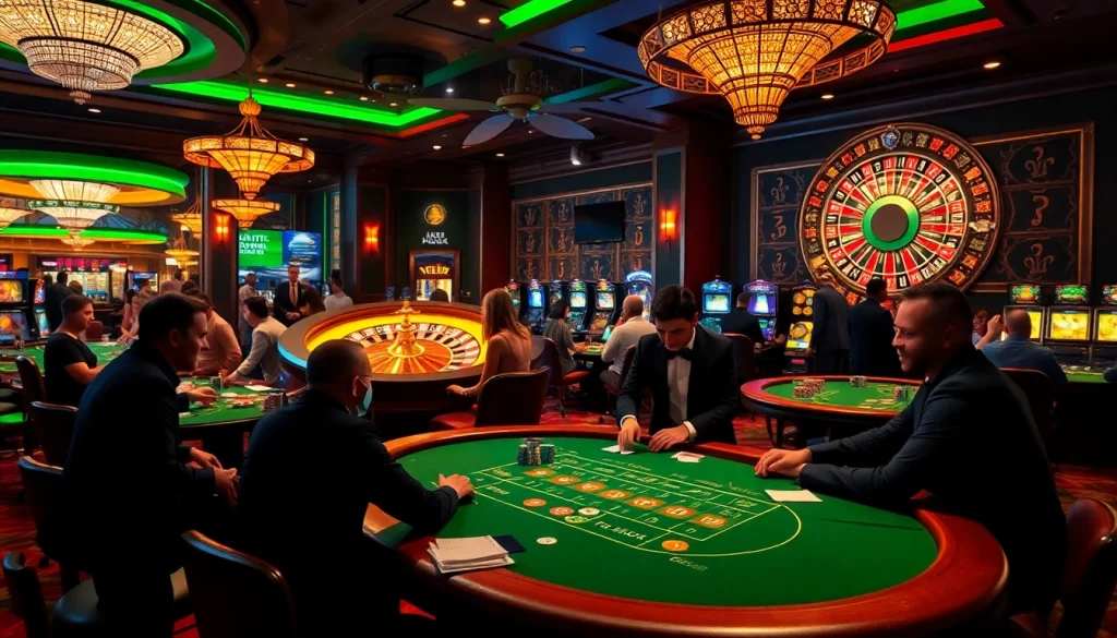 Exciting casino scene with players enjoying XXX games at the poker table, showcasing high-stakes gambling.
