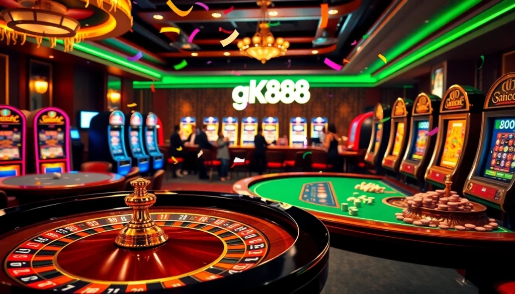 Experience the excitement of winning big at a casino with gk88 roulette and slot machines.