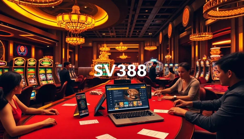 Players enjoying a thrilling game at SV388's upscale online casino.