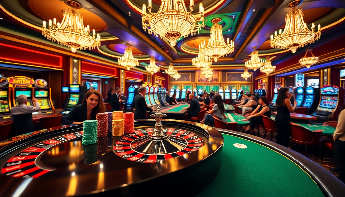 Experience the thrill of 79king as players celebrate wins at a luxurious casino.