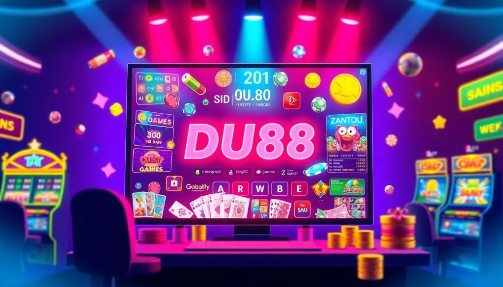 Explore the exciting DU88 online gambling experience with engaging gaming visuals.