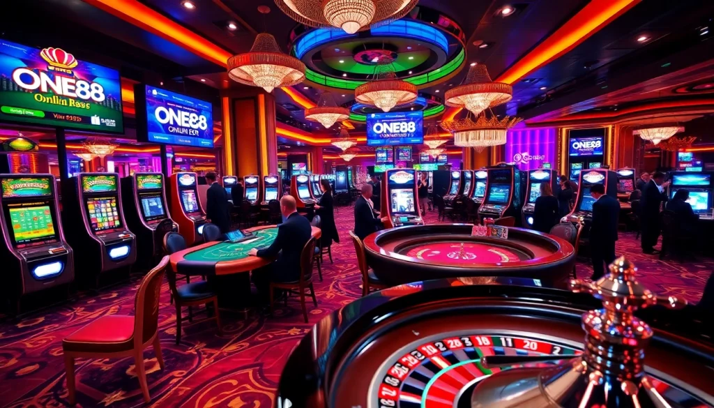 Experience the thrill of gambling at one88 with vibrant casino games and professional players.