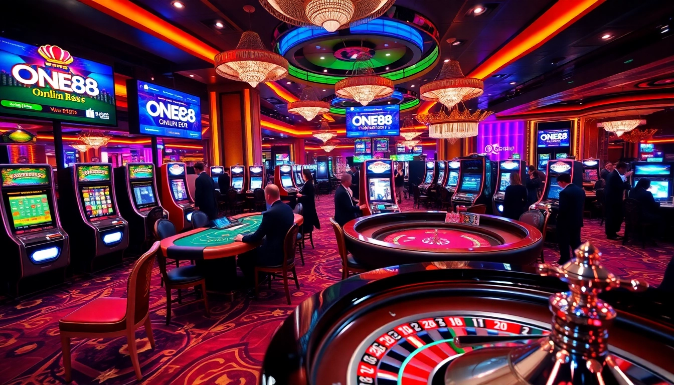 Experience the thrill of gambling at one88 with vibrant casino games and professional players.