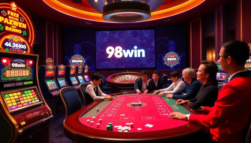 Experience the thrill of winning at 98win with engaging casino games and vibrant slot machines.