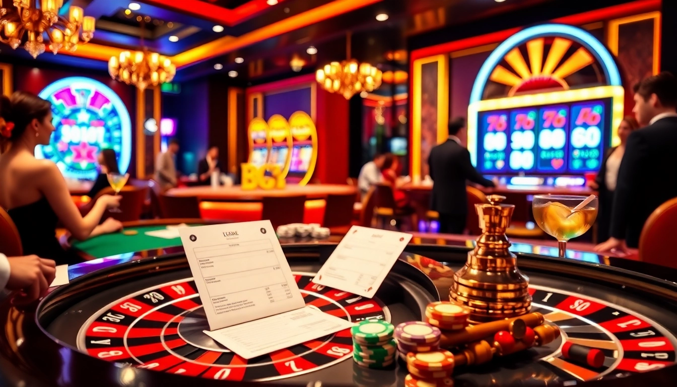 Experience the excitement of winning at Trang Chủ S8 with a glamorous casino scene featuring roulette, chips, and players.