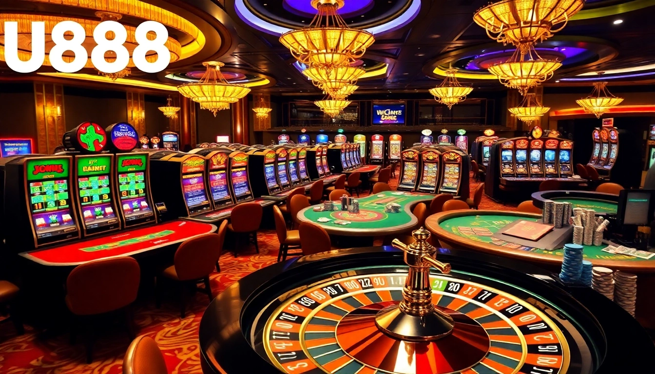 Experience the thrill of U888 online gambling at a luxurious gaming table.