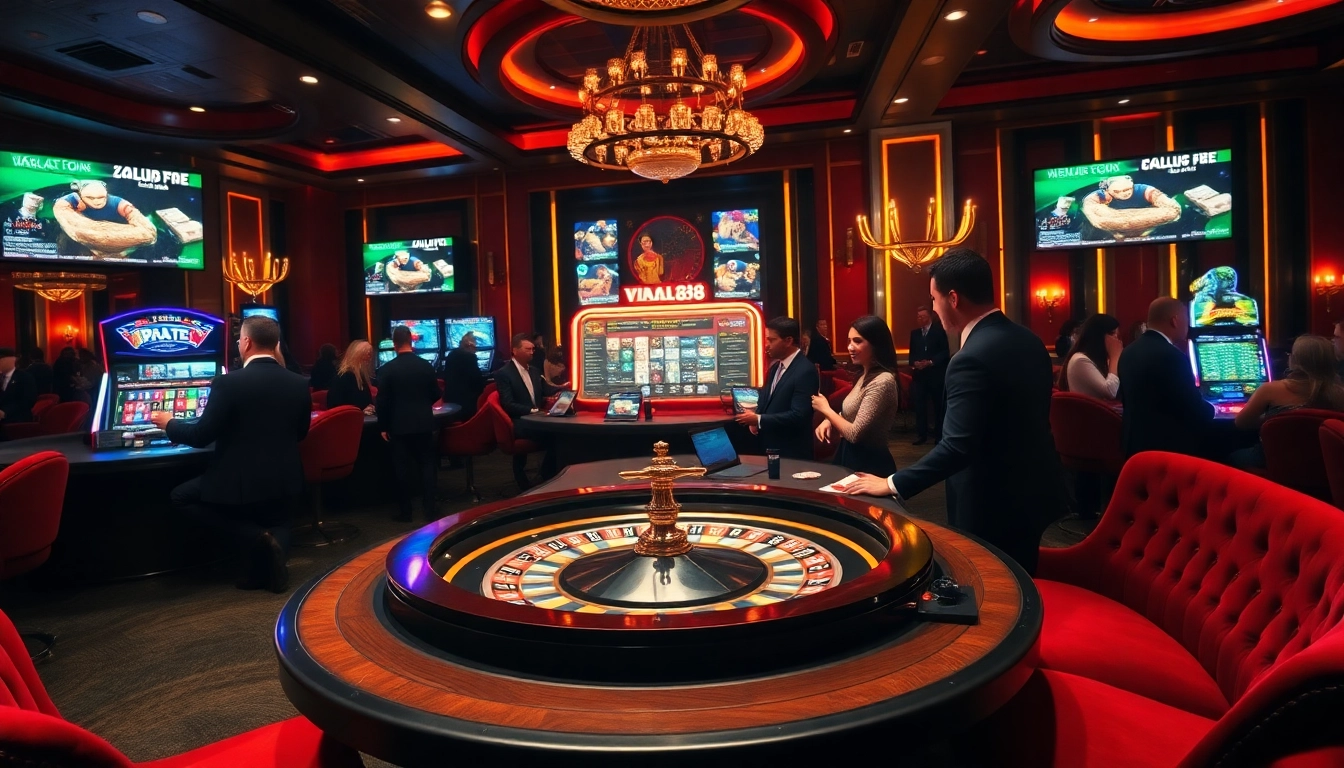 Engage in thrilling games at a vibrant casino featuring viral88 sports betting and sophisticated gambling excitement.