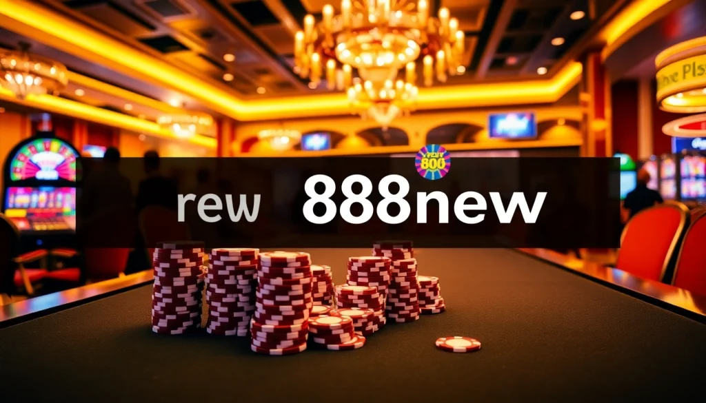 Experience thrilling moments at 888new casino with vibrant tables and colorful slot machines.