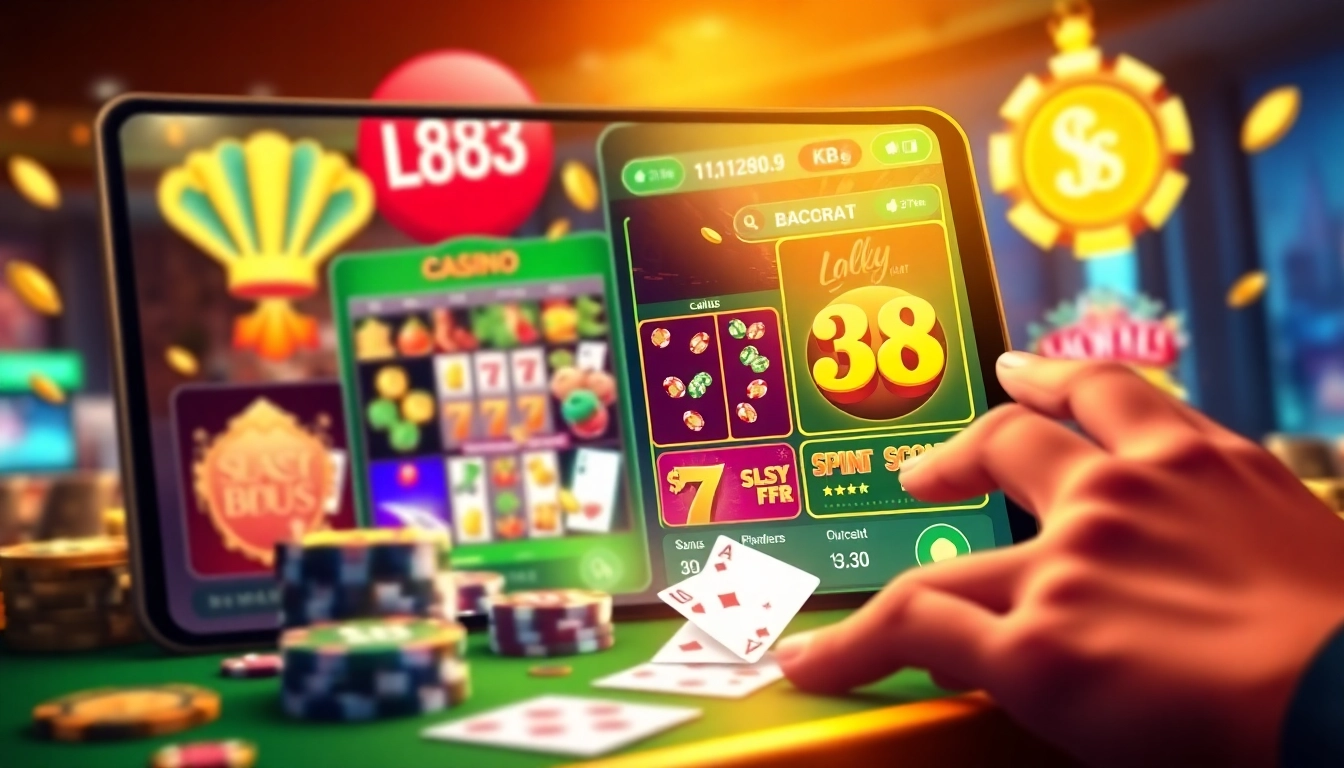 Exciting online gambling experience with Lucky88 showcasing vibrant casino games.
