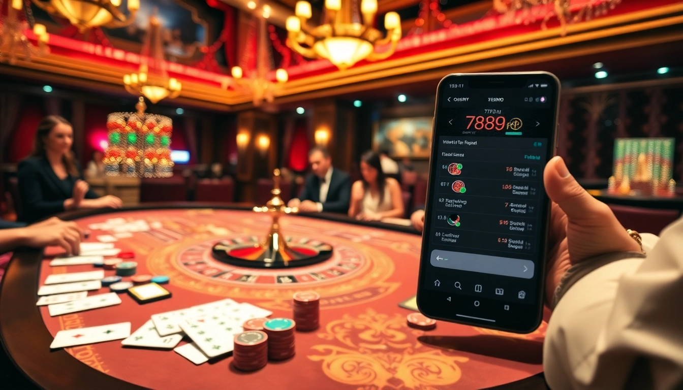 Experience the thrill of betting at 789f with a stunning casino setup featuring a roulette wheel and cards.