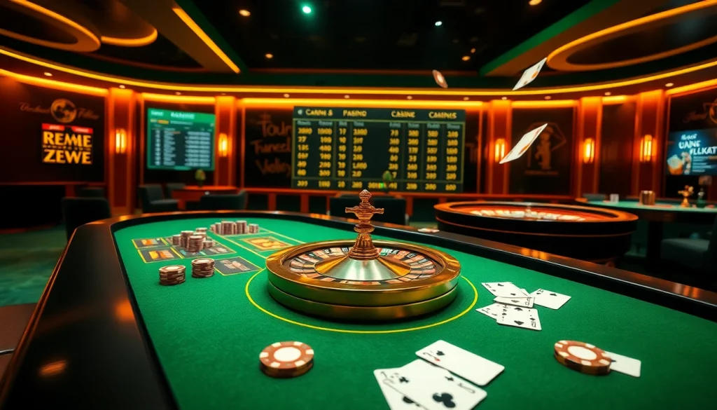 Experience keo nha cai with an exciting online gambling scene featuring modern casino elements.