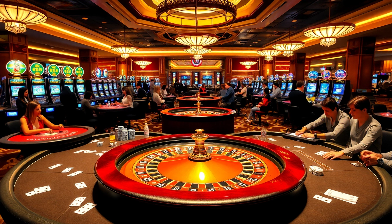 Players enjoying their games at BL555 casino, showcasing the excitement and luxury of gambling.