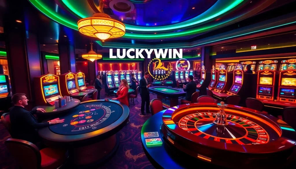Experience the thrill of gaming at LUCKYWIN casino with vibrant tables and exciting action.