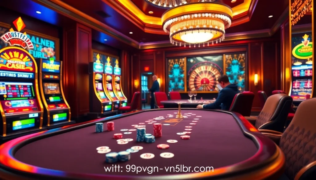 Players strategizing at a high-stakes table integrated with https://69vn.br.com/ for an immersive casino experience.
