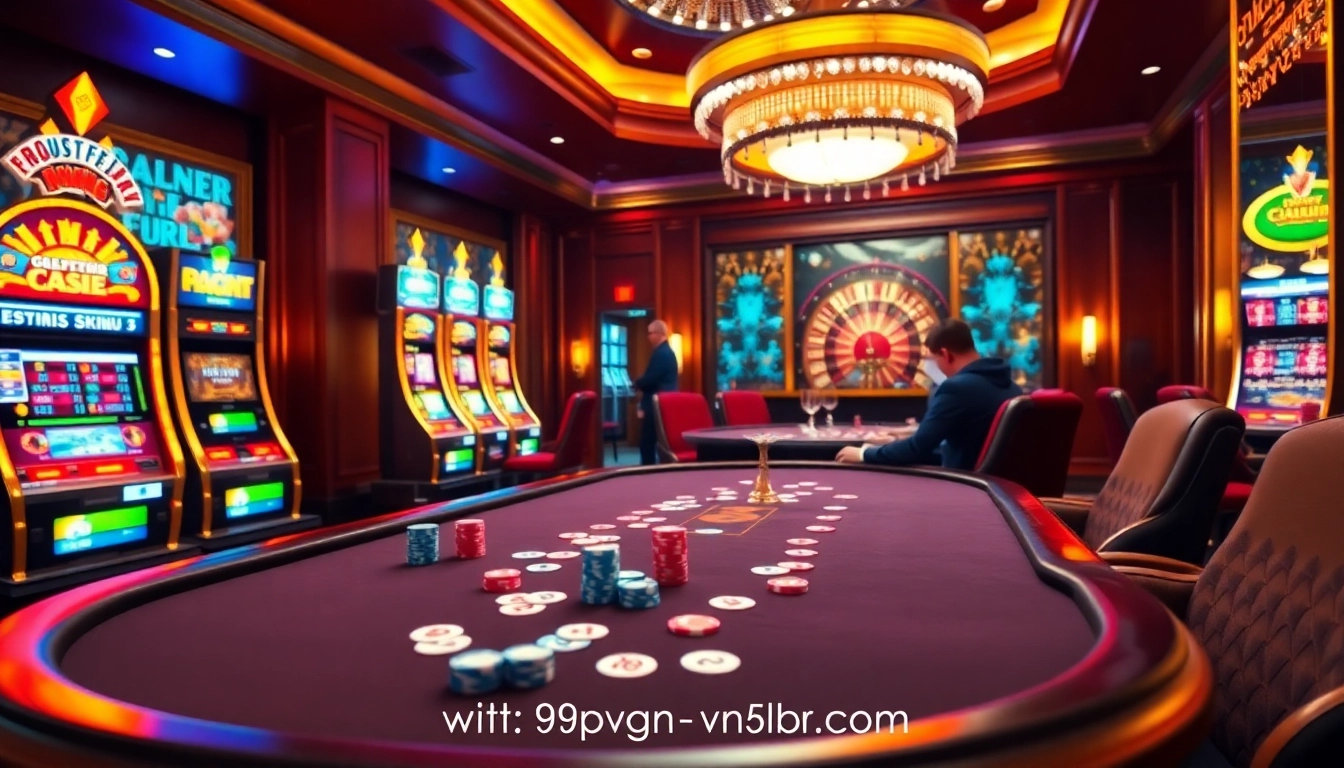 Players strategizing at a high-stakes table integrated with https://69vn.br.com/ for an immersive casino experience.