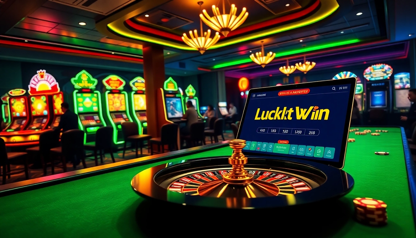 Experience the thrill of winning with the luckywin result displayed on a vibrant casino scene.